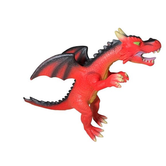 Soft Red Dragon Figure 2018 Soft Rubber PVC Plastic - Picture 6 of 11
